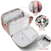 BOOMRICH Large Travel Makeup Bag Cosmetic Bag Toiletry Bag for Women WaterResistant Leather Toiletry Organizer Dopp Kit