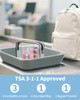 WANDF TSA Approved Toiletry Bag 2 Packs Travel Clear Toiletry Bag Quart Size Makeup Cosmetic Pouch with Zipper CarryOn A