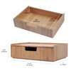 MobileVision Bamboo Makeup Organizer Complete Combo Which INCLUDES 5 Section Brush Holder 4 Compartment Cosmetic Caddy D
