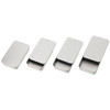 Mini Skater 4Pcs 315x197x059Mini Metal Slide Top Tin Container Sliding Cover PushPull Tin BoxPortable Slide Cover Storag