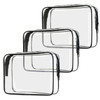 TSA Approved Toiletry Bag 3 Pack Clear Travel Bags for Toiletries Quart Size Makeup Cosmetic Bag Organizer for Women Men