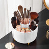 Diesisa Makeup Brush Holder Organizer360 Rotating Makeup Brush Organizer5 Slot Make up Brushes Cup for Cosmetics Nail Po