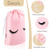 Shappy 50 Pcs Eyelash Aftercare Bags Eyelash Aftercare Plastic Makeup Bags with Drawstring Beauty Gift Cosmetic Sample P