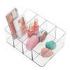 STORi 4Compartment Clear Plastic Organizer Rectangular Divided Makeup and Vanity Storage Bin Use Upright for Eyeshadow P