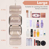 Wedama Toiletry Bag for Women Large Cosmetic Travel Bag Hanging Toiletry Bag for Bathroom Thickened PVC Waterproof Makeu