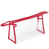 BuyAgain Clear Makeup Bag Multipurpose Transparent Waterproof Toiletry Bag with Zipper Travel Pouch Red