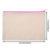 Gejoy 12 Pieces Canvas Makeup Bag Cosmetic Pouches with Zipper Blank Canvas Bag Pencil Pouch Travel Toiletry Bag Plain B