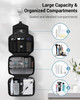 Maliton Toiletry Bag for Men Women Travel Toiletry Bag Hanging Toiletry Bag Hygiene Organizer with 4 Compartments Waterp