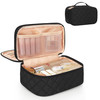 Relavel Makeup Bag Small Makeup Bag for Women Travel Cosmetic Bag 2 Layers Waterproof Makeup Organizer Storage with Make