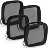 Weewooday 4 Pcs Mesh Makeup Bag Mesh Cosmetic Bag Travel Toiletry Pouch with Zipper Mini Makeup Cosmetic Purse for Daily