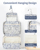 Narwey Small Hanging Travel Toiletry Bag for Women Travel Bag for Toiletries Floral Makeup Bag Organizer Cute Cosmetic B