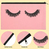Weewooday 30 Pieces Eyelash Makeup Bags Canvas Makeup Bags Eyelash Cosmetic Bags Travel Make up Pouches with Zipper for