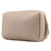 PU Leather Makeup Bag Travel Cosmetic Bag Organizer Make up Bag with Organization Pockets for Women Large Brown