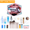 Narwey Cute Makeup Bag Travel Cosmetic Bag Organizer Toiletry Bag Make Up Bags with Compartments for Women Girls Large F