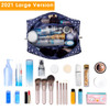 Narwey Cute Makeup Bag Travel Cosmetic Bag Organizer Toiletry Bag Make Up Bags with Compartments for Women Girls Large P