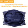 Narwey Cute Makeup Bag Travel Cosmetic Bag Organizer Toiletry Bag Make Up Bags with Compartments for Women Girls Large P