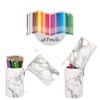 Makeup Brush Holder Travel Brushes Case Bag Cup Storage Dustproof for Women Marble