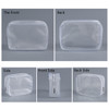 5 Pack Clear Plastic Zippered Toiletry Carry Pouch TSA Approved Toiletry Bag Portable Cosmetic Makeup Bag for Vacation B
