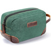 Emissary Mens Leather and Canvas Travel Toiletry Bag Dopp Kit Travel Bathroom Bag Shaving Kit Small Bags for Travel Acce