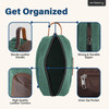 Emissary Mens Leather and Canvas Travel Toiletry Bag Dopp Kit Travel Bathroom Bag Shaving Kit Small Bags for Travel Acce