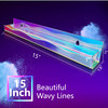 YMVV 15 Nail Polish Rack Wall Mounted Shelf6 Pack Clear Rainbow Iridescent Acrylic Organizer Nail Supplies for Nail Tech