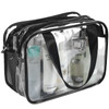 Auseibeely Clear Toiletry Bag for Women Men Portable Large Travel Makeup Bag Waterproof Draining Transparent Cosmetic Ba