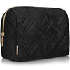 BOACAY Large Makeup Bag Travel Cosmetic Pouch for Women Zipper Toiletry Organizer for Purse Kit Case for Accessories Bru