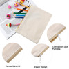 meekoo 16 Pack Canvas Blank Makeup Bags Plain Zipper Cosmetics Pouch Sublimation DIY Craft Multipurpose Toiletry Bag for