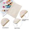 meekoo 16 Pack Blank Canvas Pouch Zipper Cosmetic Bag Bulk Plain Makeup Pouch Sublimation DIY Craft Multipurpose Travel