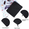 meekoo 16 Pack Blank Canvas Pouch Zipper Cosmetic Bag Bulk Plain Makeup Pouch Sublimation DIY Craft Multipurpose Travel