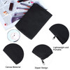 meekoo 16 Pack Blank Canvas Pouch Zipper Cosmetic Bag Bulk Plain Makeup Pouch Sublimation DIY Craft Multipurpose Travel