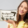 4 Pieces Hairdresser Cosmetology Graduation Gift Hairdresser Cosmetic Bag Hair Stylist Makeup Bag Funny Hair Dresser Tra