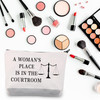 BDPWSS Lawyer Makeup Bag Future Attorney Gifts Legal Balance Gift Law Graduation Gift a Womans Place Is In The Courtroom