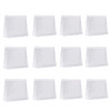 JIAKAI 12pcs Mini Small PVC Transparent Plastic Cosmetic Organizer Bag Pouch With Zipper Closure for Vacation Travel Bat