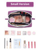 Narwey Small Makeup Bag for Purse Mini Cosmetic Bag Travel Makeup Pouch Zipper Pouch Cute Make up Bags with Compartments