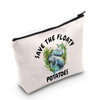 G2TUP Manatee Lover Gift Save The Floaty Potatoes Manatee Makeup Bag Manatee Mom Cosmetic Bag Ocean Animal Lover Gift Se