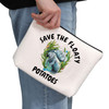 G2TUP Manatee Lover Gift Save The Floaty Potatoes Manatee Makeup Bag Manatee Mom Cosmetic Bag Ocean Animal Lover Gift Se