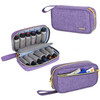 LUXJA Essential Oil Carrying Case Holds 12 Bottles 5ml15ml Including Roller Bottles Portable Organizer for Essential Oil