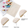 Gejoy 10 Pieces Cosmetic Canvas Pouch Bag Multipurpose Makeup Bag with Zipper Cotton Canvas Travel Toiletry Pouch DIY Cr