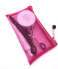 Pack of 5 pcs Multipurpose Nylon Mesh Cosmetic Bag Makeup Travel Cases Pencil Case Travel Organizers