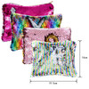 Tatuo 4 Pcs Sequin Makeup Bag Christmas Glitter Sequin Purse Rainbow Iridescent Make up Bag Small Reversible Cosmetics P