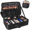 Relavel Travel Makeup Train Case Cosmetic Case Organizer Portable Artist Storage Bag with Adjustable Dividers for Cosmet