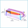 EzPacking Holographic Clear Makeup PouchCute Iridescent Cosmetic OrganizerSparkly Glittery Womens Toiletries HolderTrans