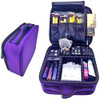 Semilyn Travel Makeup Bag for Women Makeup Organizer Train Case Cosmetic Makeup Storage Bag Organizer with Adjustable Di