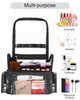 NAONAYA Makeup Brush Bag Clear Makeup Brush Holder Professional Makeup Artist Travel Case Waterproof Cosmetic Organizer