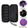 Hipiwe EVA Essential Oils Carrying Case Organizer for 20 Bottles 5ml 10ml Standard Rollers Bottles Portable Hard Shell T