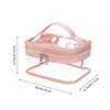 Double Layer Clear Cosmetic Bag Makeup Bag Waterproof Travel Toiletry Bag Transparent PVC Hair Nail Accessories Pouch Be