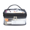 Double Layer Clear Cosmetic Bag Makeup Bag Waterproof Travel Toiletry Bag Transparent PVC Hair Nail Accessories Pouch Be