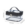 Double Layer Clear Cosmetic Bag Makeup Bag Waterproof Travel Toiletry Bag Transparent PVC Hair Nail Accessories Pouch Be