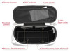 BRISA VW Collection Volkswagen Neoprene Universal Makeup Cosmetics Toiletry Travel Pharmacy Bag in T1 Bus Design RedBlac